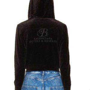 BALENCIAGA RESORT & HOTEL VELVET ZIP UP
